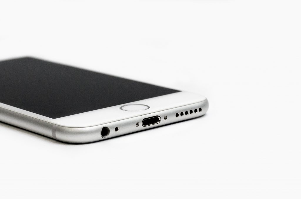 cellphone on white background